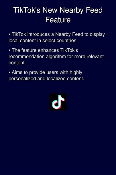 TikTok Rolls Out Nearby Feed to Connect Users with Local Content