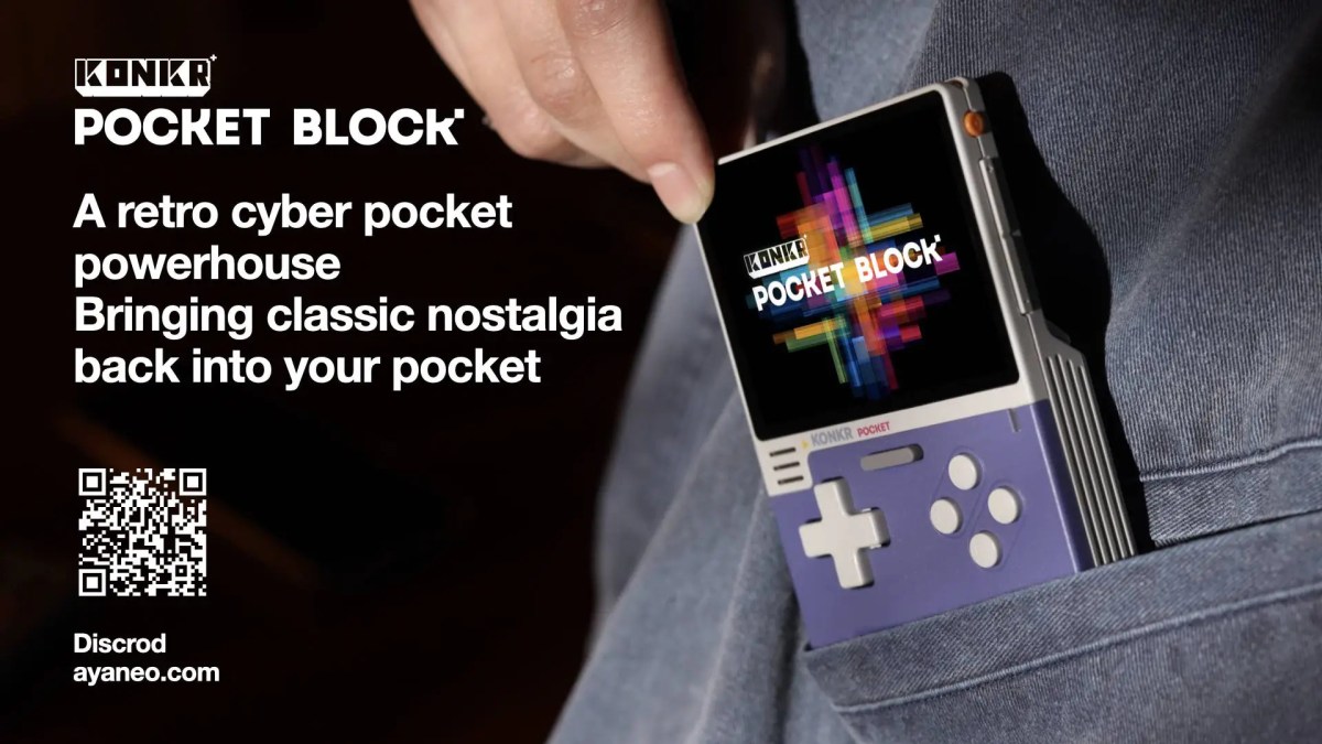 AYANEO Reveals KONKR Pocket BLOCK, a Compact Retro Gaming Handheld Inspired by the Game Boy